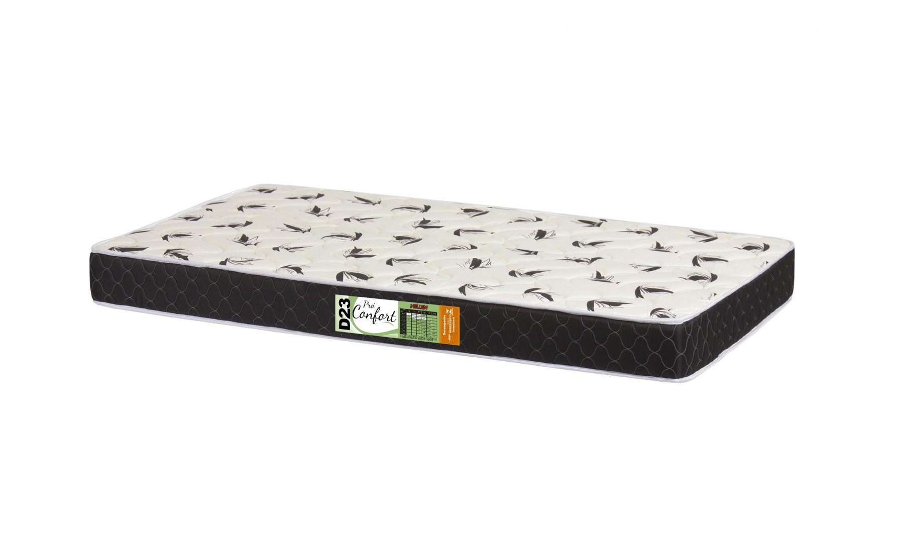 88pollon  Lojas Merlin | Colchão D23 88X188X14 Pro Confort Hellen Preto