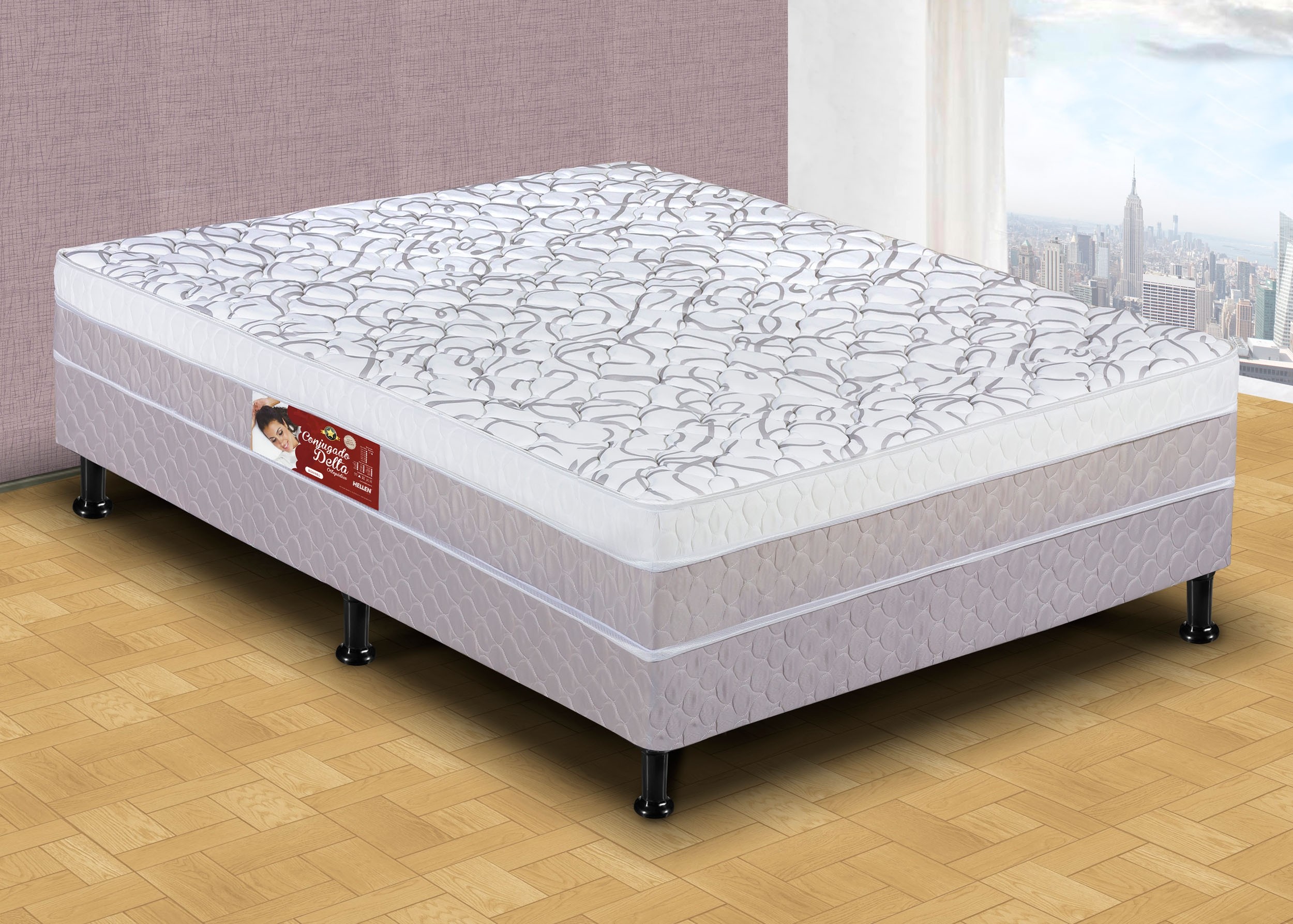 Box Conjugado 138X188X49 Delta Hellen Cinza Branco