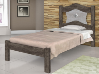 Cama Solteiro Sevilha J&A moveis itaúba/Avelã