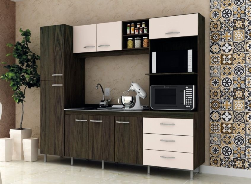 Cozinha Lara 100% Mdf s/Tampo Manto Moveis