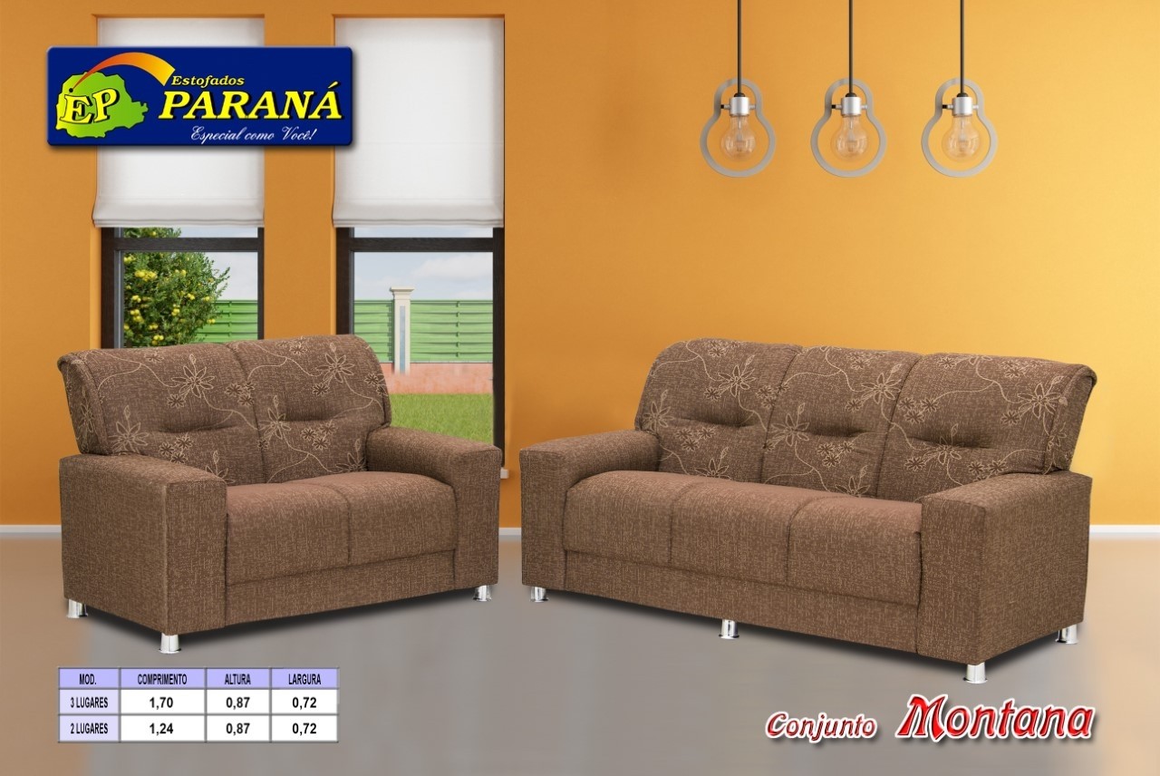 Conjunto Estofado Montana 3X2L Estofados Parana Diversos