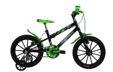 Bicicleta Aro 16 Infantil Preto/Verde Cairu