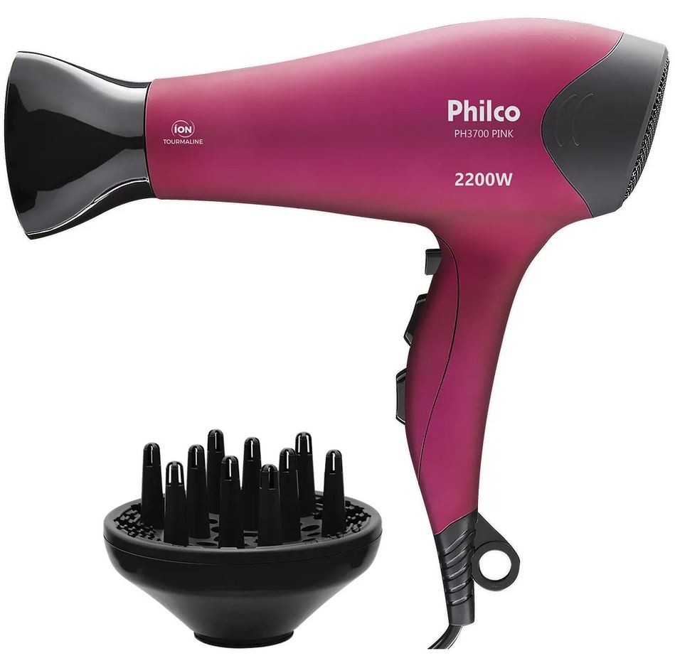 Secador de Cabelo Philco PH3700 Gold Tourmaline Pink