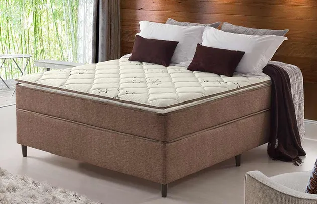 Conjunto Box Star Pillow 158X198X67 Anjos Colchões Café