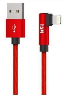 Cabo Iphone 90º 1,2M Tecido FCA-T512 FAM