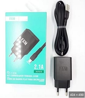 Kit Carregador P/Cel USB FKT-120C FAM