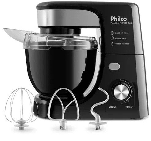 Batedeira Planetária 500W PHP500W Philco Preto 