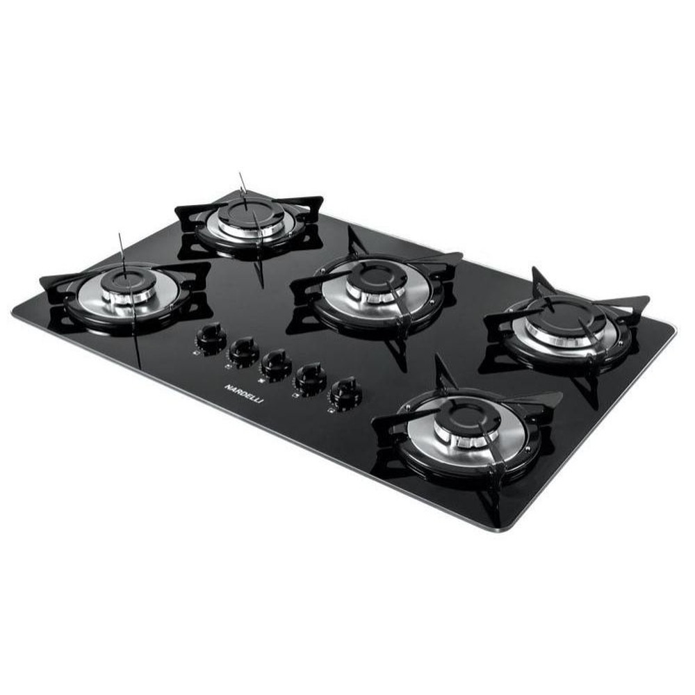 Fogão 5B Cooktop Inox Nardelli Preto 