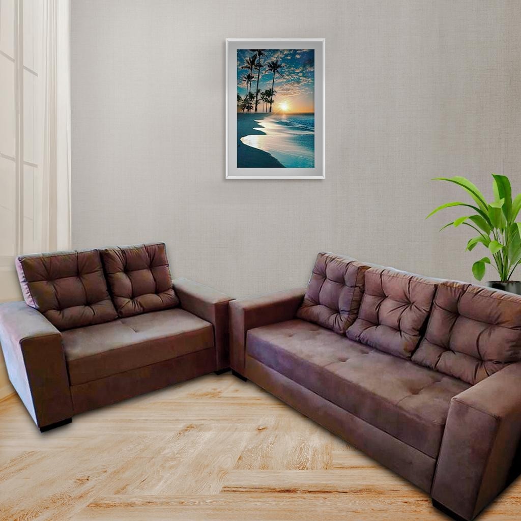 Conjunto Estofado 3x2 Lugares Londres Majoflex 