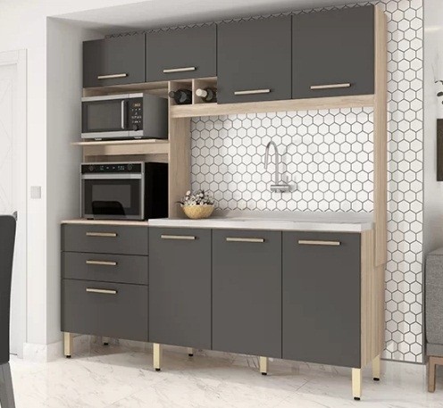 Cozinha Hera 1,86m p/ Forno Demobile 