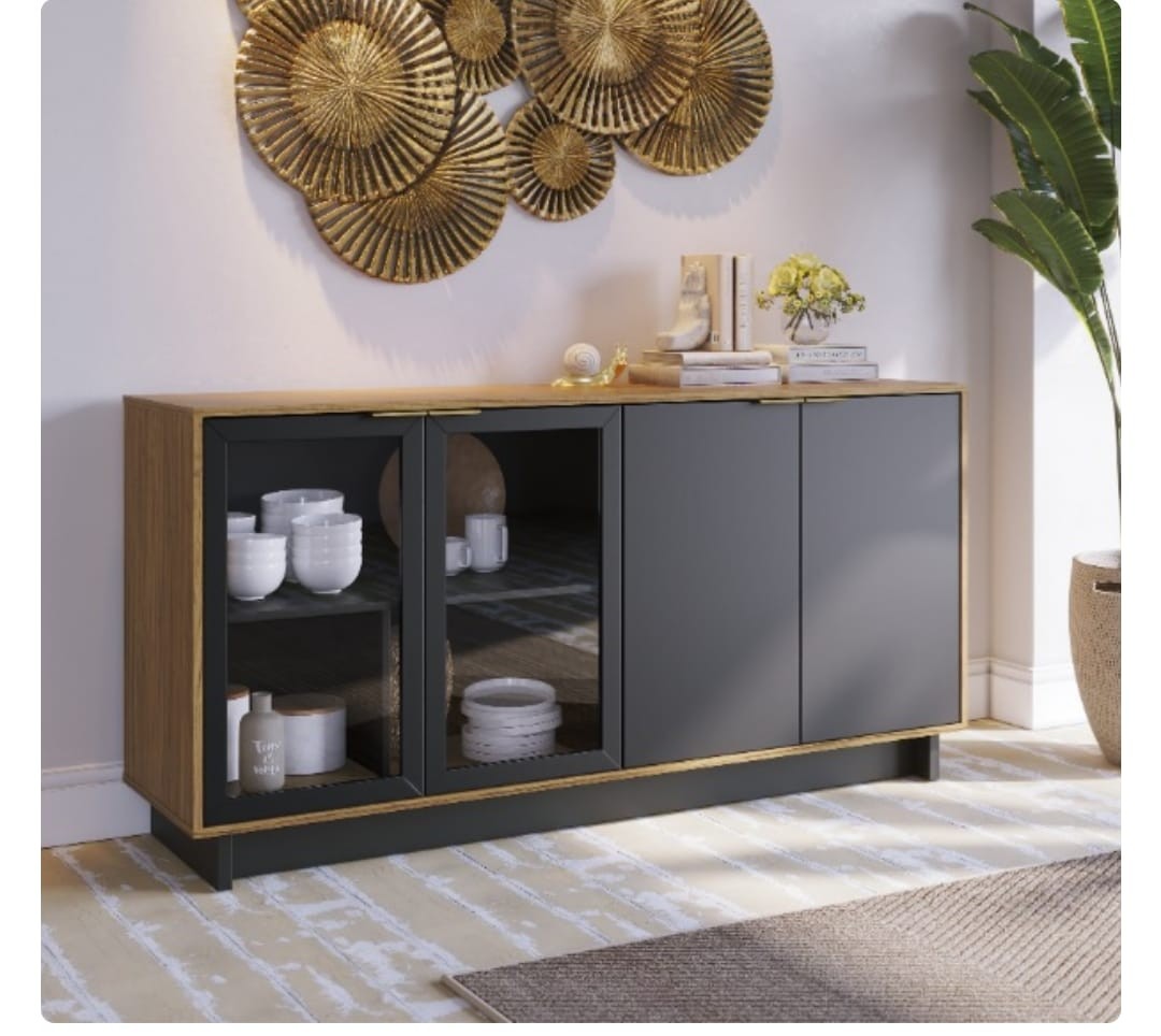 Buffet Vitória 1,60m c/Vidro Colibri 