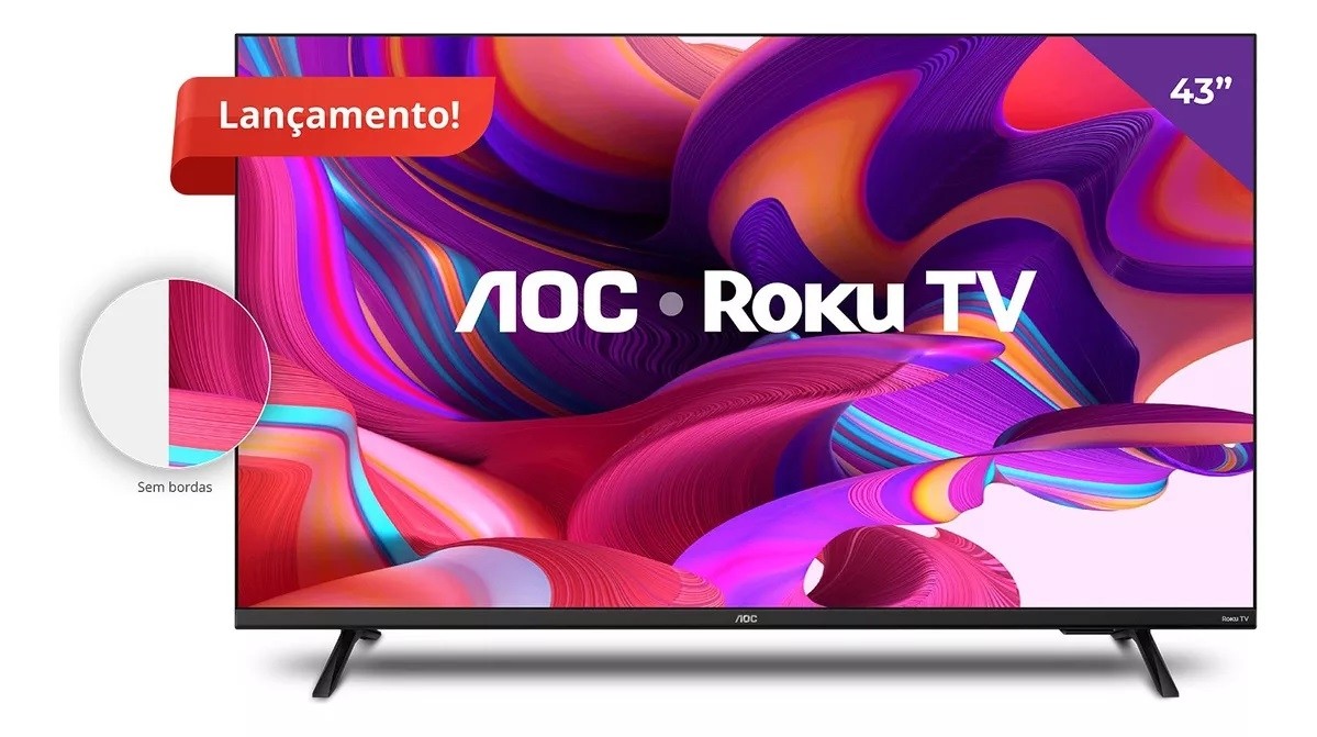 Smart TV 43" LED Smart ROKU 43S5135 AOC