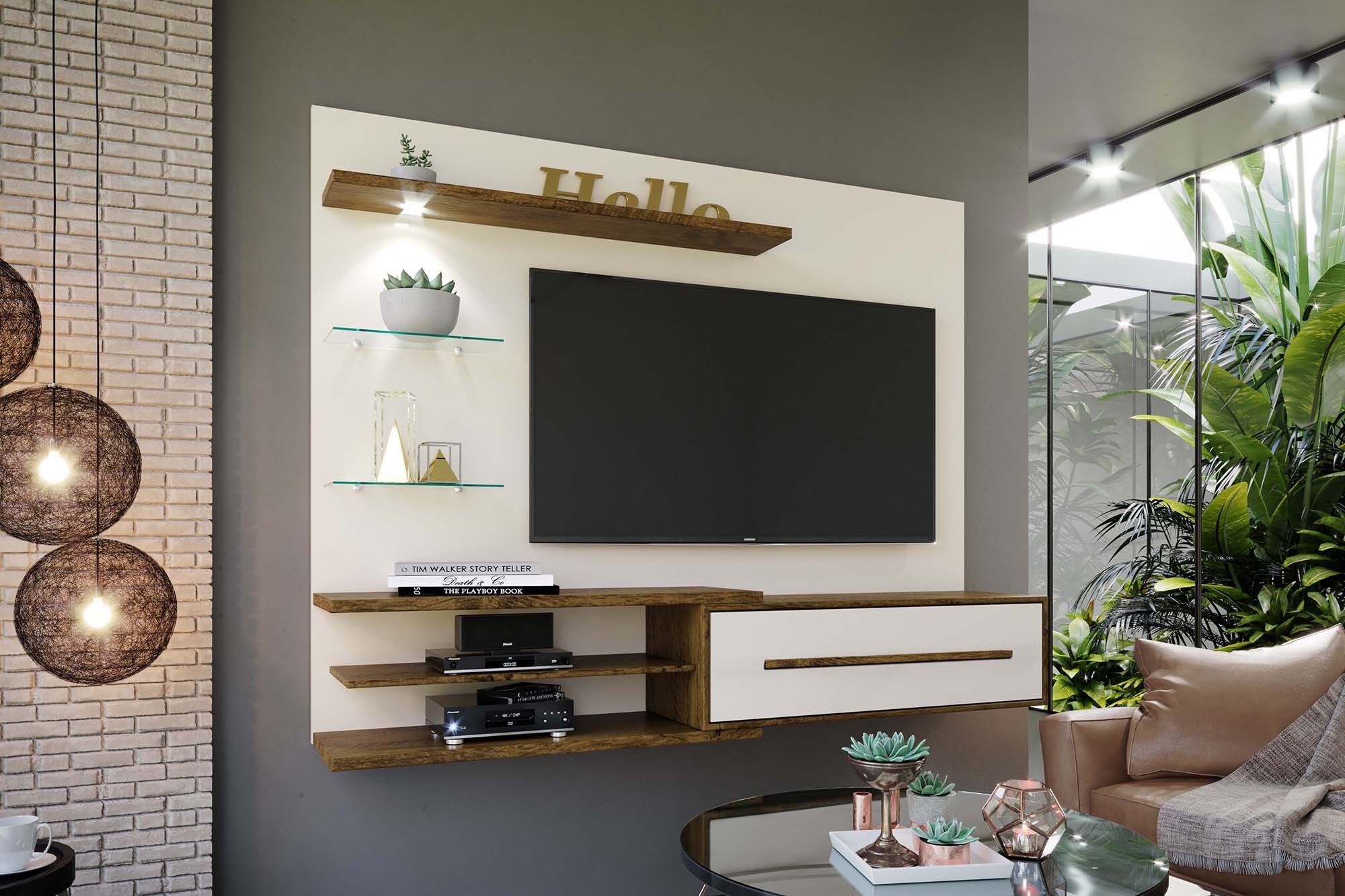 Home Suspenso Apollo 1,80m Borsari Off White/ Canela