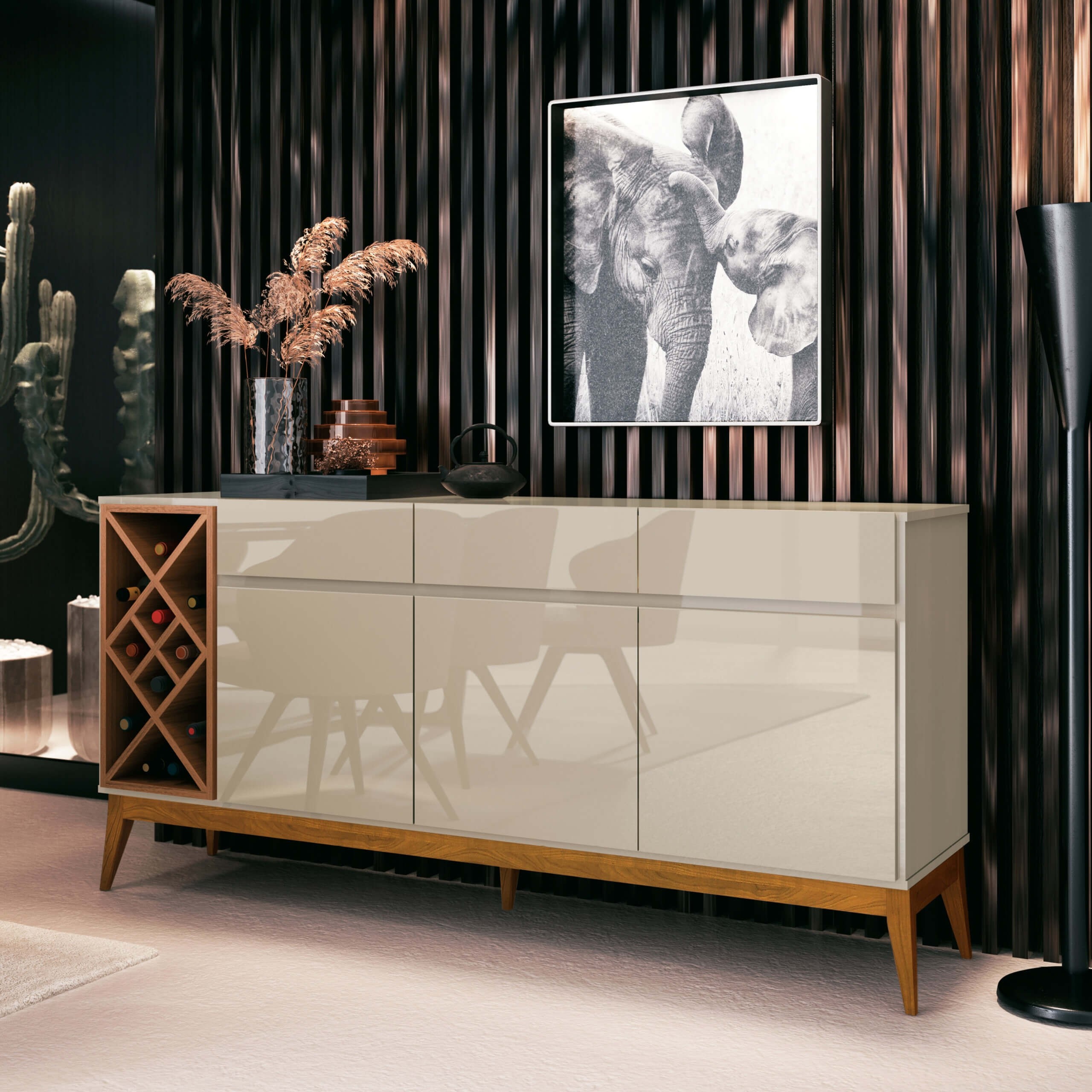Buffet Passion 3PT 3GV C/Adega 1,73m 