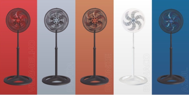 Ventilador 40cm 6P Turbo Coluna Ventisol  Varias cores 110 Volts