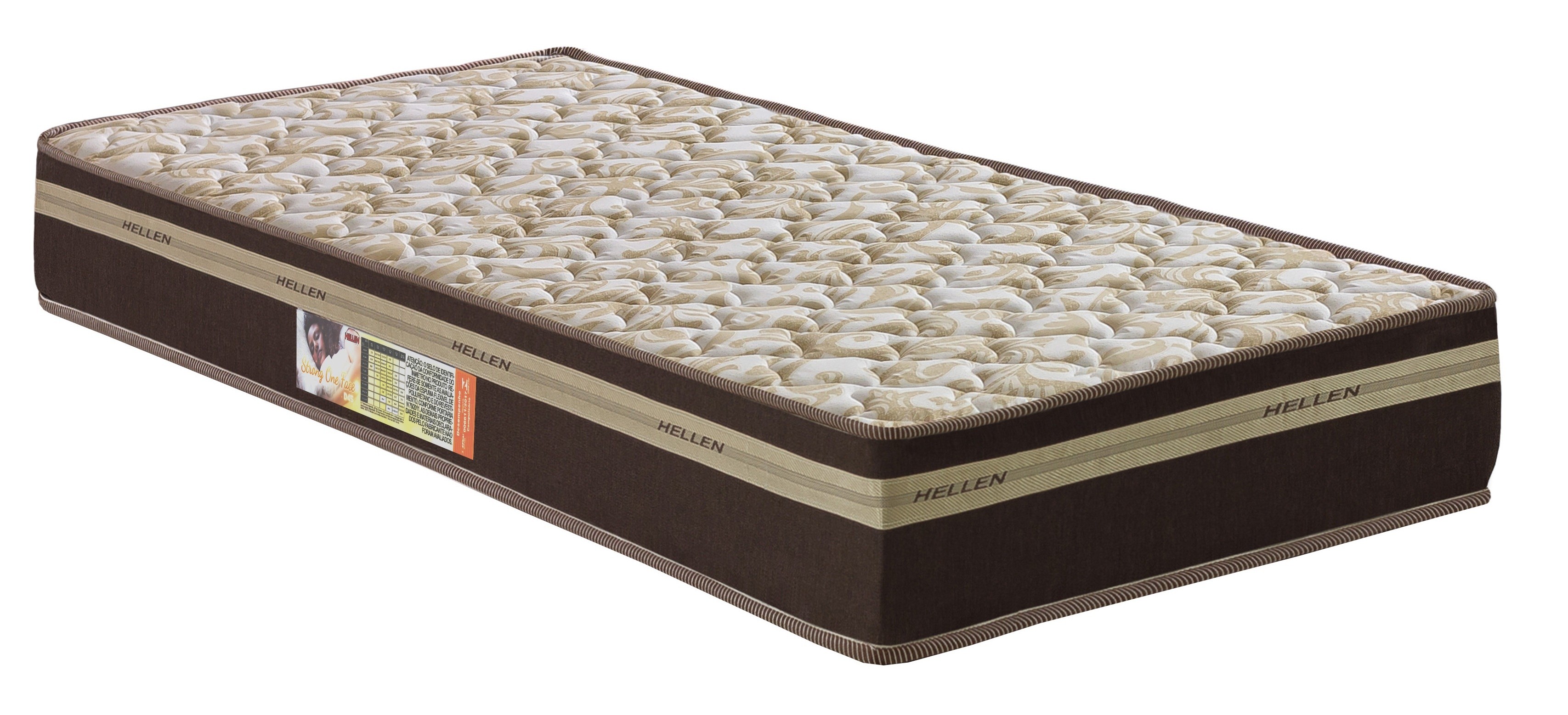 Lojas Merlin | Colchão D45 88X188X24 Strong One Face Hellen Marrom