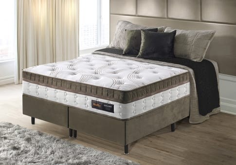 Colchão 158x198x36 Pocket Excellence Newflex Cinza/Branco 
