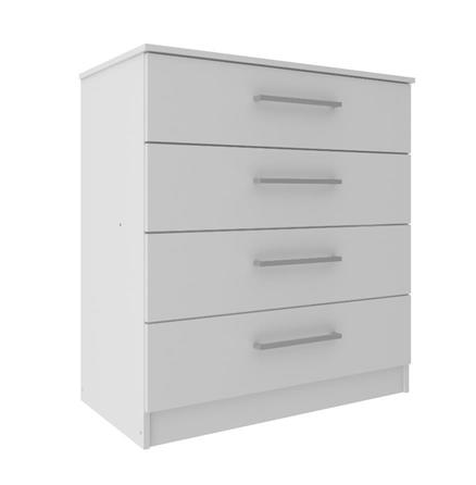 Comoda 4 Gavetas Milano Manto Moveis Branco