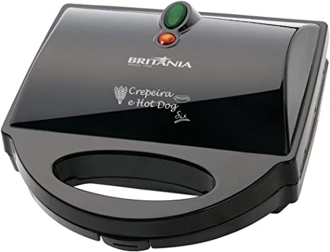 Crepeira Antiaderente SIX Britania Preto 110V 