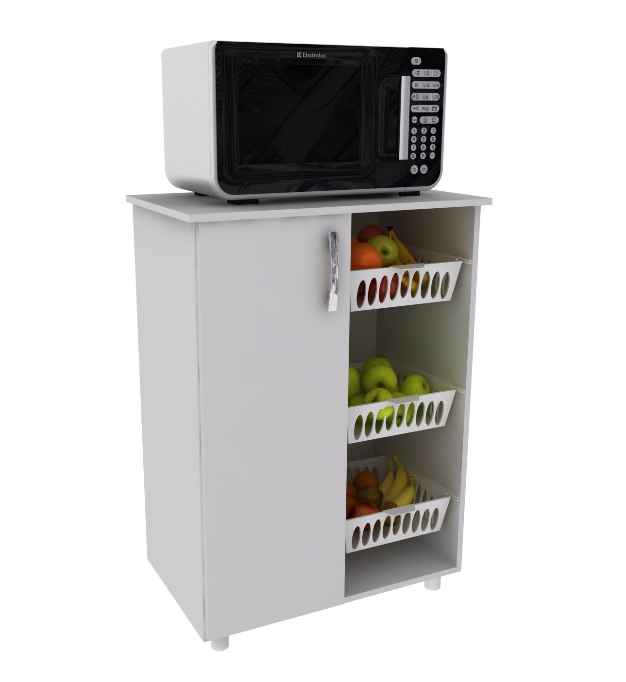 Fruteira c/3 Cestas Irm Moveis Branco