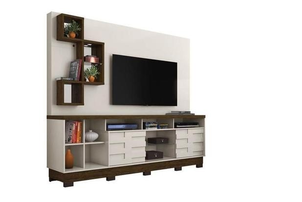 Home Theater 2,20 Heitor Madetec Off White /Savana 