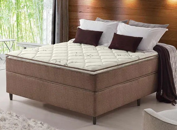 Conjunto Box Star Pillow 138X188X65 Anjos Colchões Café