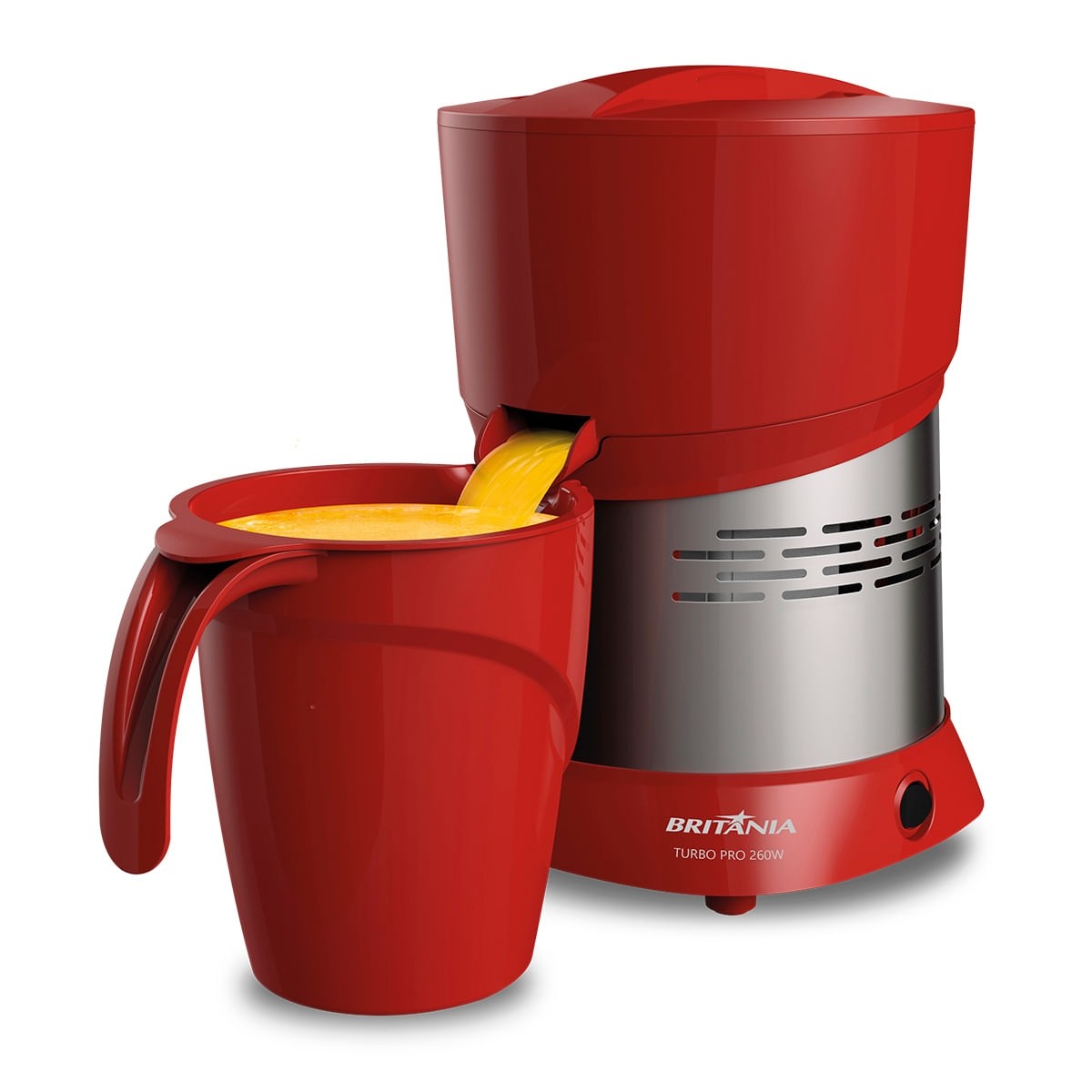 Espremedor de Frutas Britânia Turbo Pro 260W - Bivolt Vermelho 