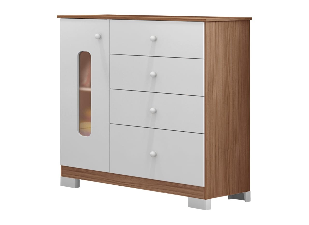 Comoda Sonho Moveis Estrela Of White/Amendoa