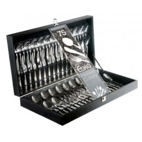 Faqueiro Inox 75 Pçs c/ Estojo Euro Inox 