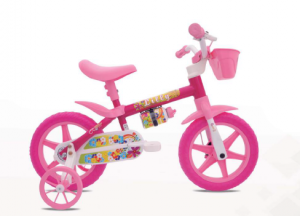 Bicicleta Aro12 Infantil Rosa Cairu