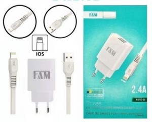 Kit Carregador Iphone 2USB FKT-2255 FAM