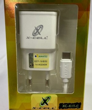 Kit Tomada/Cabo 2.0A XC-KIT-Tipo C X-Cell