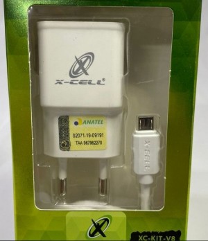 Kit Tomada/Cabo 2.0A XC-KIT-V8 X-Cell