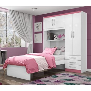 Roupeiro 4PT 3GV C/Cama Lisboa Mx Moveis 