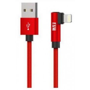 Cabo Iphone 90º 1,2M Tecido FCA-T512 FAM