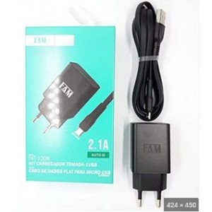 Kit Carregador P/Cel USB FKT-120C FAM