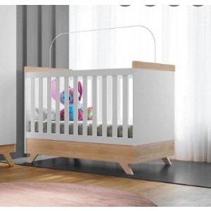 BERCO CAMA 70CM RETRO VITORIA CANAA BRANCO/WENGUE