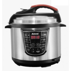 Panela de Pressão Elétrica 5L APA005 AMVOX Inox Preto 
