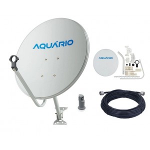 Kit Antena 60CM/LNBF Mono/15M Cabo AQUARIO