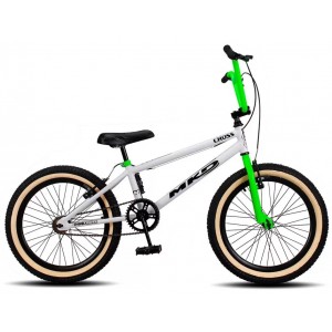 Bicicleta Aro 20 Masc Cross Branco/Verde MKD