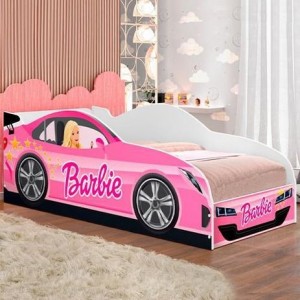 Cama Solteiro 90cm Adesivada Luke Rosa Barbie 
