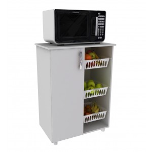 Fruteira c/3 Cestas Irm Moveis Branco
