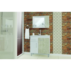 Conjunto Banheiro Balcão c/Esp Veneto Belizze Rustico