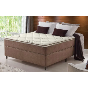 Conjunto Box Star Pillow 158X198X67 Anjos Colchões Café