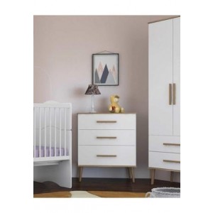 COMODA 3GV RETRO ANNIE CANAA BRANCO/WENGUE