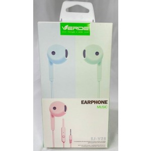 Fone de Ouvido EJ-V28 1.5M Verde