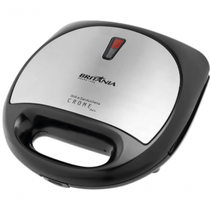 Sanduicheira Grill Crome Britânia Preto/Inox - 110V