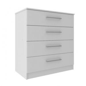 Comoda 4 Gavetas Milano Manto Moveis Branco