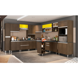 Cozinha Evidence Modulada Poliman Amendoa