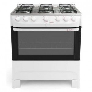 Fogão Mueller 6 bocas Fratello Branco acendimento automático